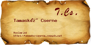 Tamaskó Cserne névjegykártya